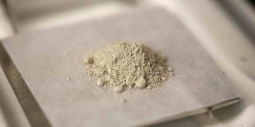a heap of heroin powder