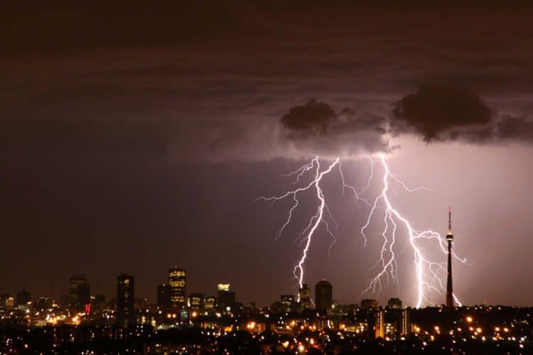 spring thunderstorms this weekend Gauteng thunderstorm South Africa weather floods