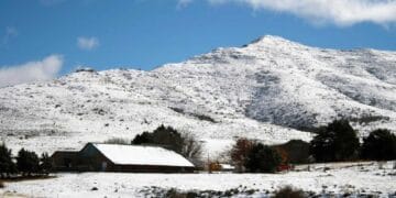 South Africa snow weather weekend