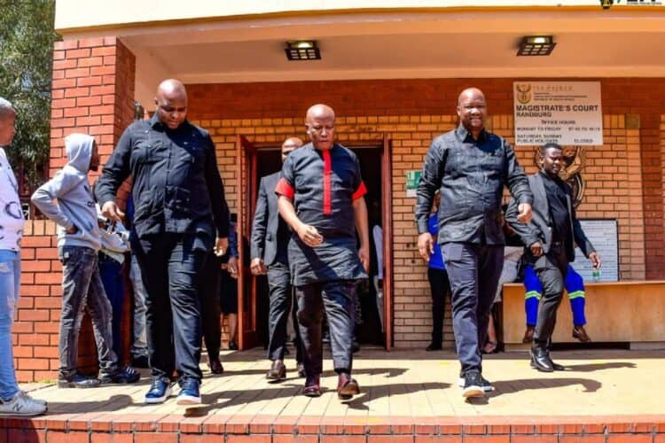 Julius malema Mbuyiseni ndlozi winnie funeral assault