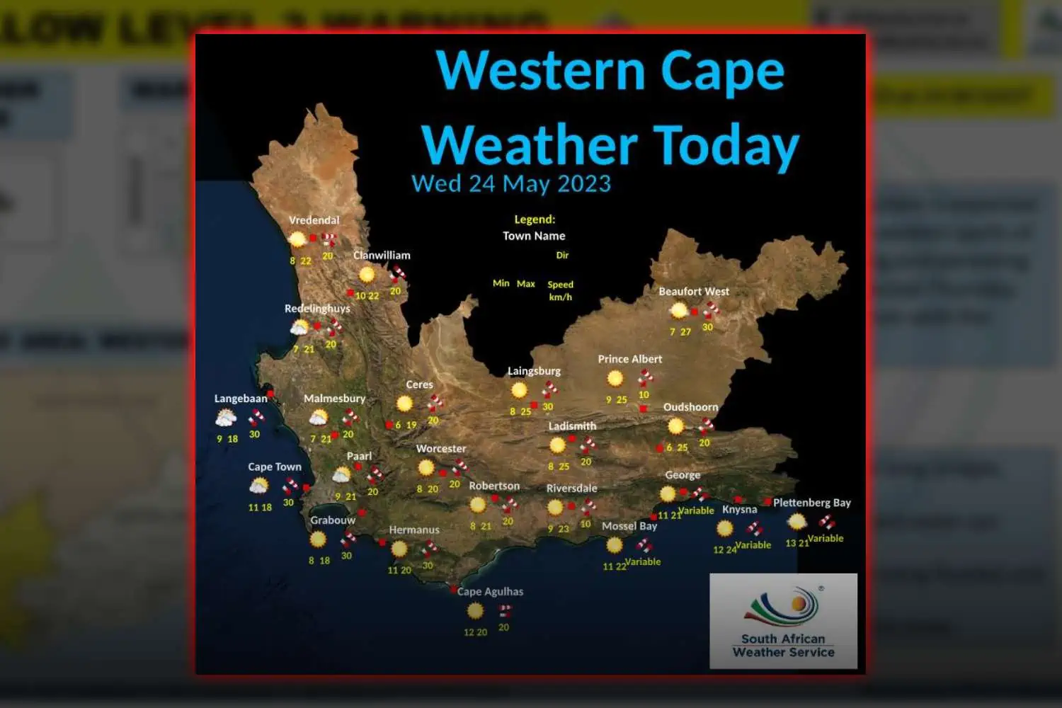 Cape Town weather warnings