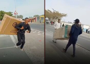 Gugulethu mall looting Cape Town taxi strike video