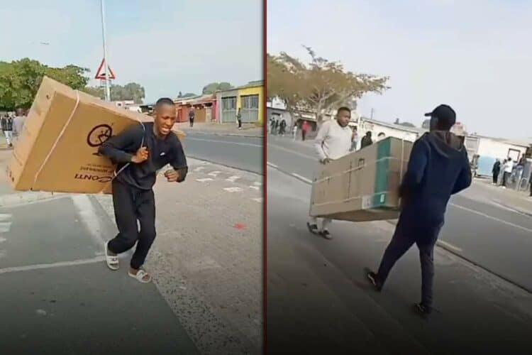 Gugulethu mall looting Cape Town taxi strike video
