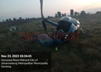 helicopter crash Midrand scene 1