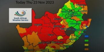 South Africa weather heatwave Thursday 23 November 2023