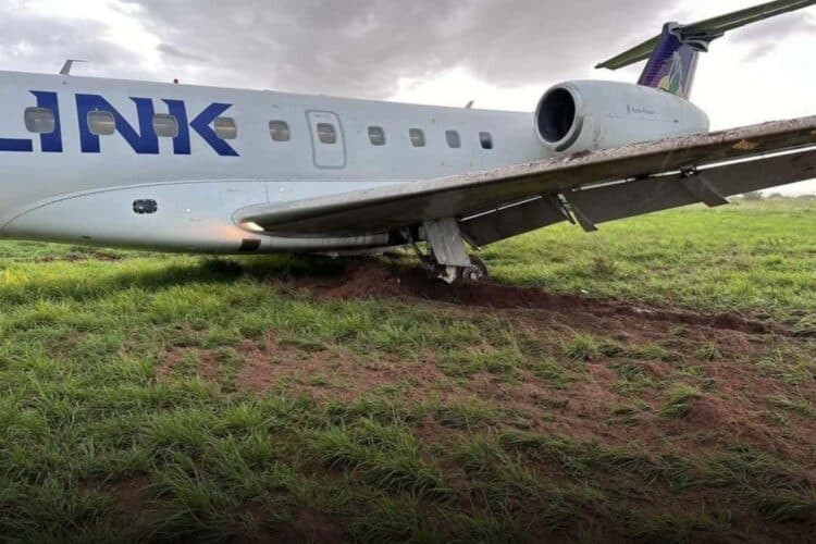 airlink wet runway Pemba airport