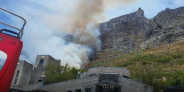 Cape Town fires Table Mountain tygerberg hills