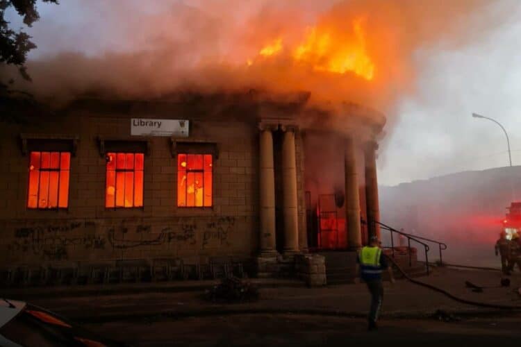 old Brakpan library fire