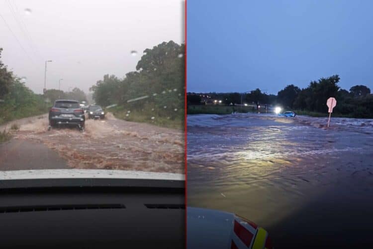 centurion floods road closures tuesday