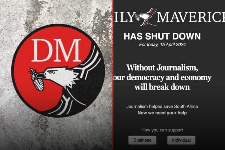 daily maverick shutdown