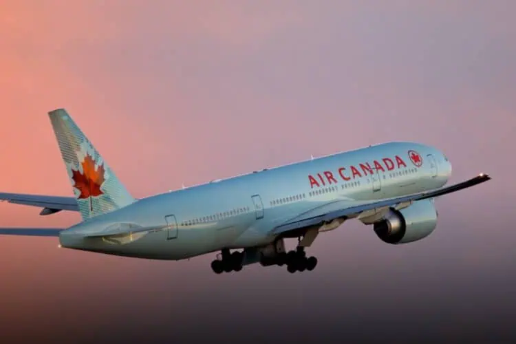 air canada 777 engine fail video