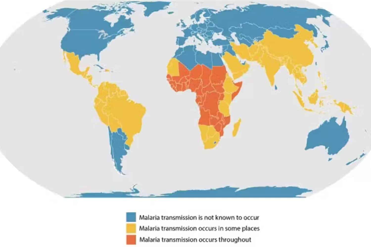 malaria world map
